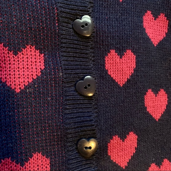 Vintage Stefano heart sweater and heart buttons detail - Picture 3 of 5